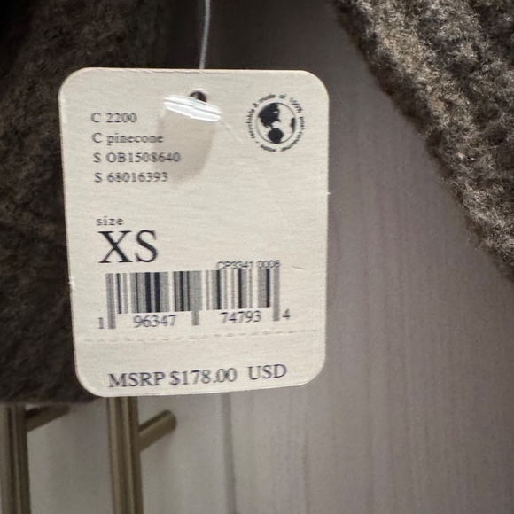 NWT Care Free People Jackson Cardi Pinecone Sweater size X-Small - Picture 7 of 7